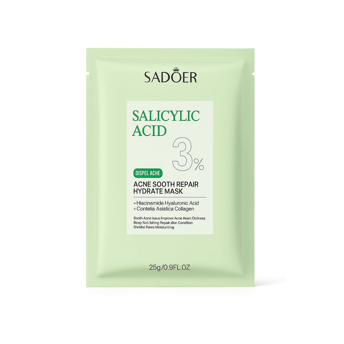SADOER Mască Facială cu Acid Salicilic 3% – Curățare & Calmarea Tenului - | VrajaDulce