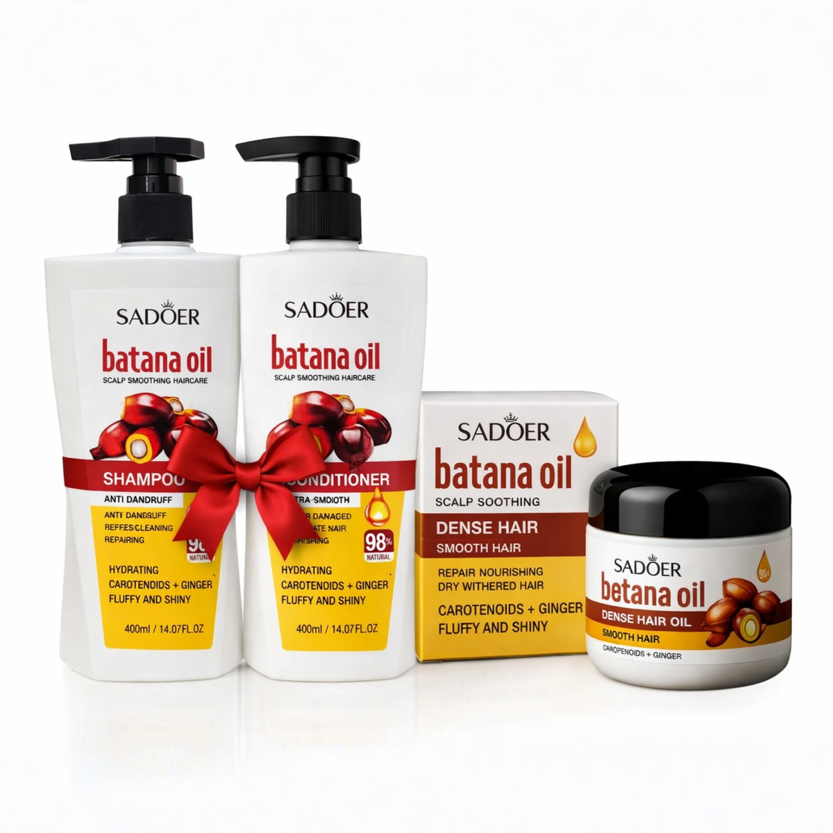 Pachet Promo SADOER Batana Oil – Șampon + Balsam + Ulei