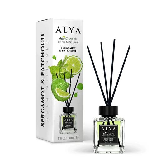 Odorizant de cameră cu bețișoare ALYA – Bergamot & Patchouli 120 ml - Odorizant | VrajaDulce