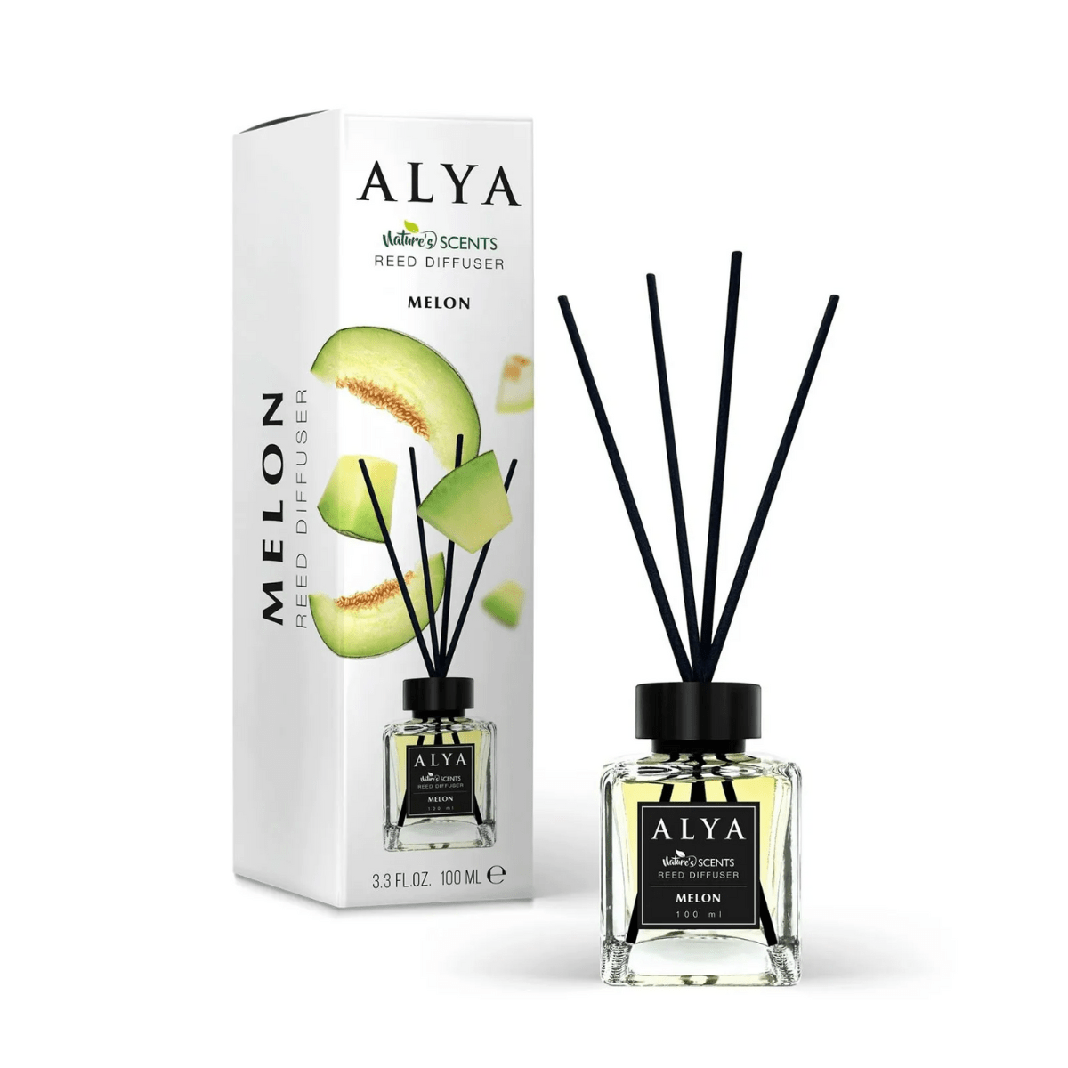 Odorizant de cameră cu bețișoare ALYA – Melon 120 ml - Odorizant | VrajaDulce