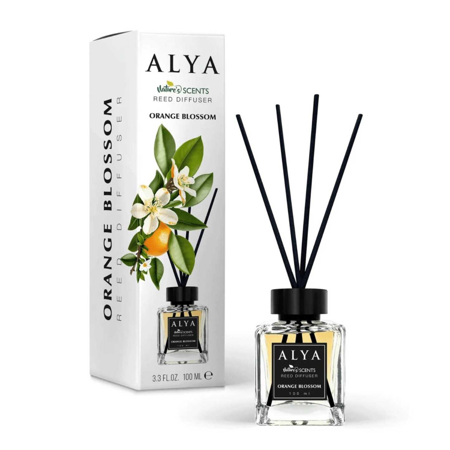 Odorizant de cameră cu bețișoare ALYA – Orange Blossom, 120 ml - Odorizant | VrajaDulce