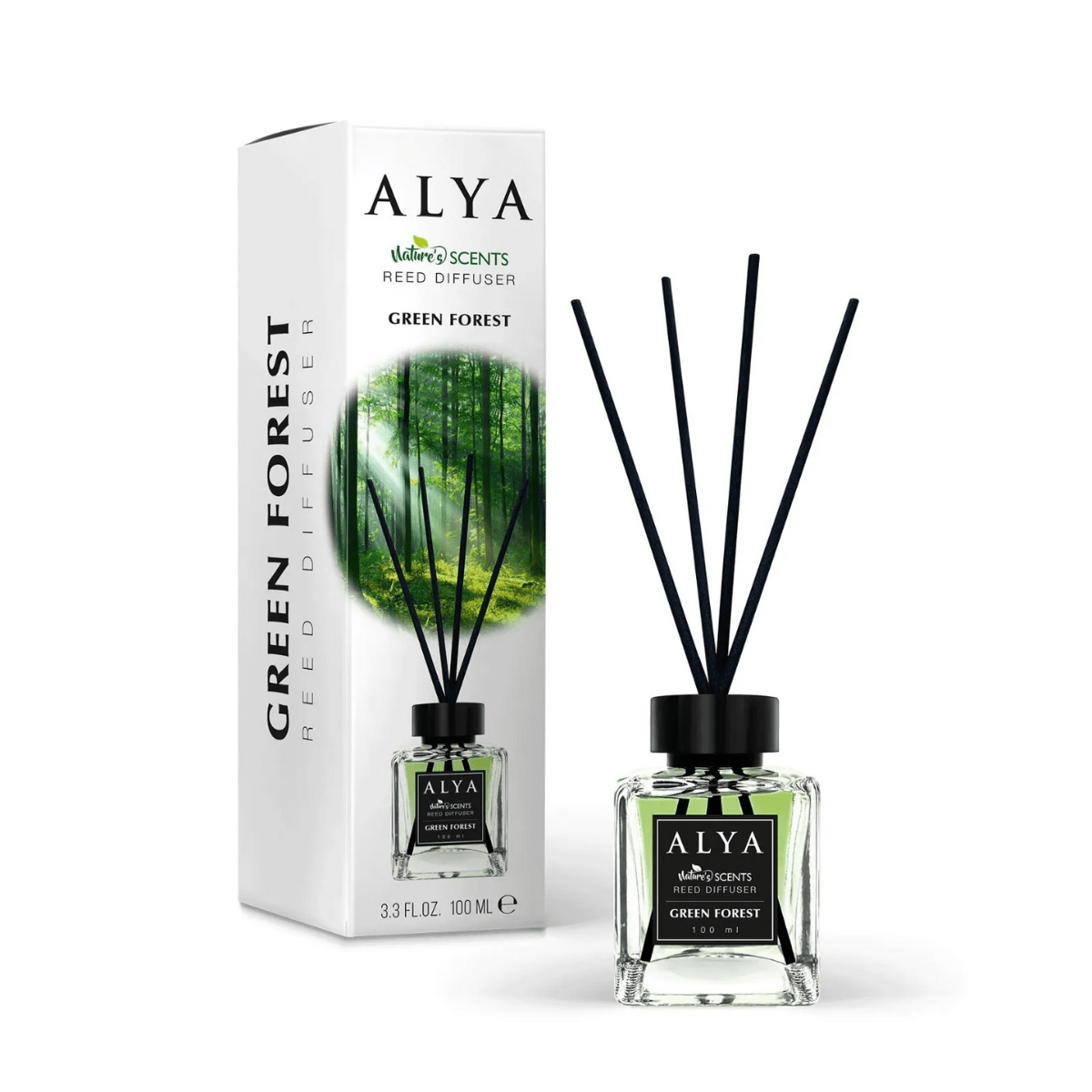 Odorizant de cameră cu bețișoare ALYA – Pădure Verde 120 ml - Odorizant | VrajaDulce
