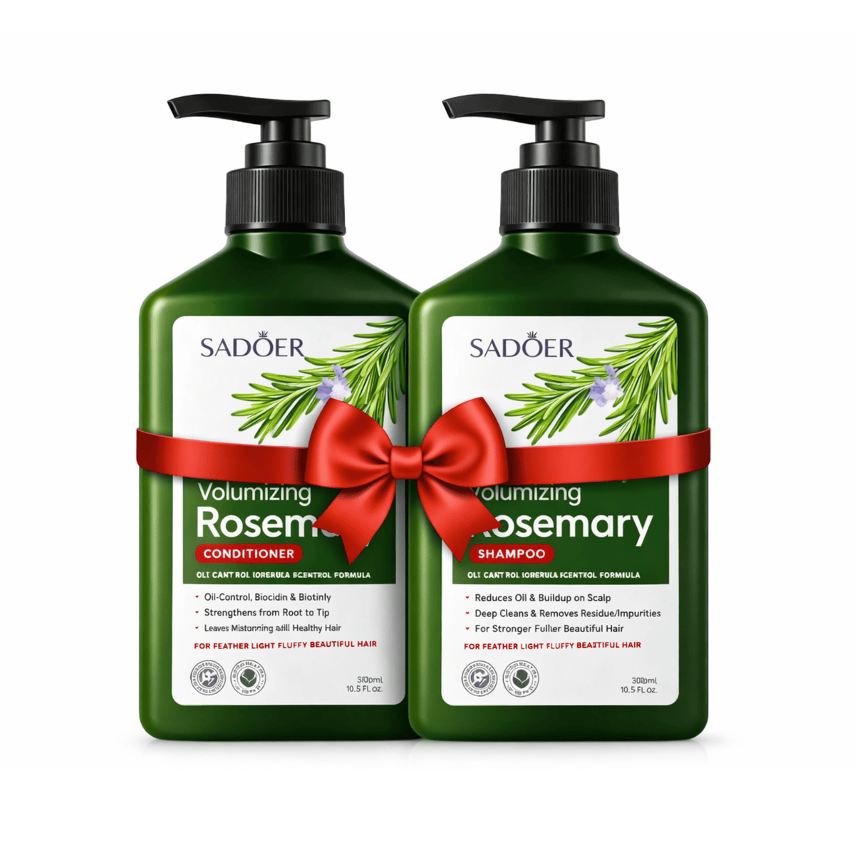 Pachet Promo SADOER Rozmarin – Șampon + Balsam pentru Volum & Fortifiere (500ml + 500ml) - Pachet promo îngrijire păr | VrajaDulce