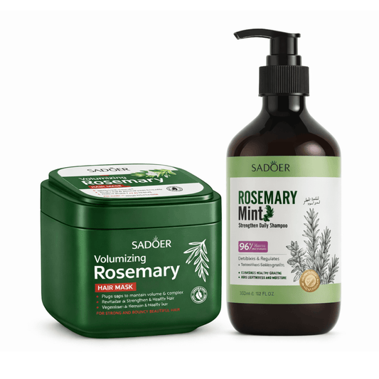 Pachet SADOER Rozmarin – Reparare & Volum (Șampon 350ml + Mască 500g) - Pachet promo îngrijire păr | VrajaDulce