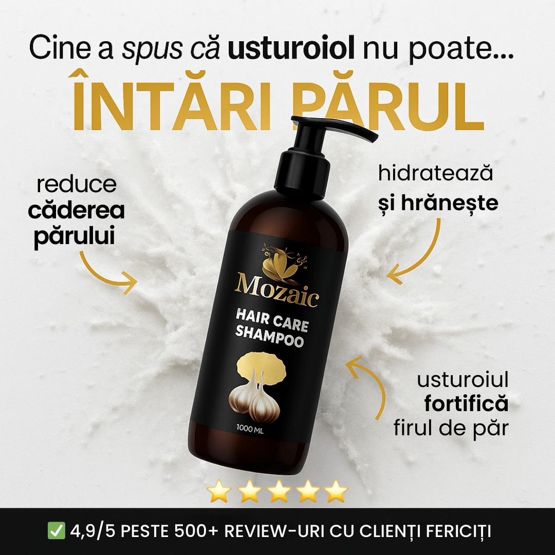 Șampon Mozaic Usturoi 1000ml – Regenerare, Stop Căderea Părului - Sampon | VrajaDulce